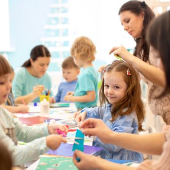 Kids playing together at school